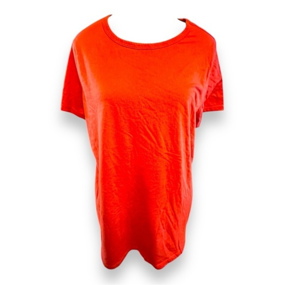 Womenβs torrid 1 Orange Red Everyday Signature Jersey Crew Neck Tee 14 16 1X 1XL
